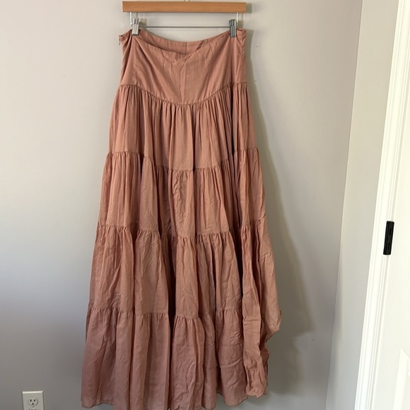 erika pena RITA HIGH LOW BOHEMIAN SKIRT Ruffle Hand Dyed Sz M/L NEW - Picture 10 of 16